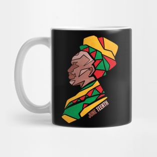 Abstract Female African Woman Freedom Day Juneteenth Mug